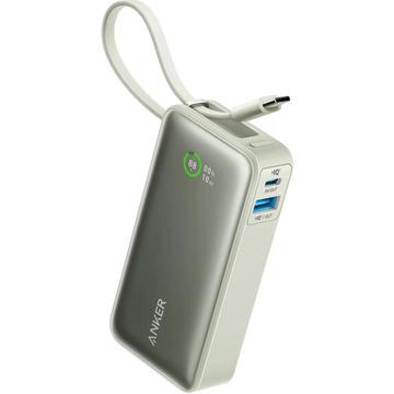 Anker Nano 545 10000mAh Powerbank med USB-C-kabel - 30W - Grön