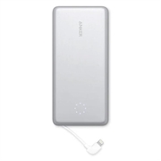 Anker PowerCore+ Pro 10000mAh kraftbank med blixtkabel - Silver