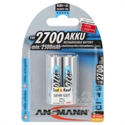 Ansmann maxE AA Uppladdningsbara NiMH-batterier - 2700mAh - 2 St.