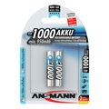Ansmann NiMH Uppladdningsbart Batteri AAA / HR03 1000mAh - 2 St.
