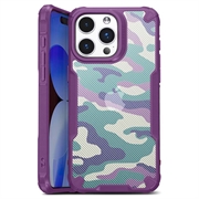 iPhone 15 Pro Stöttåligt Hybridskal - Kamouflage