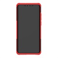 Huawei P30 Pro Anti-Slip Hybrid Skal med Stativ - Röd / Svart