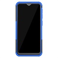 Anti-Slip Samsung Galaxy A20e Hybrid Skal med Stativ - Blå / Svart