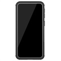 Anti-Slip Samsung Galaxy A40 Hybrid Skal med Stativ - Svart
