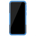 Anti-Slip Samsung Galaxy A40 Hybrid Skal med Stativ - Blå / Svart