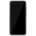 Anti-Slip Samsung Galaxy A70 Hybrid Skal med Stativ - Svart