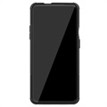 OnePlus 7T Pro Greppvänligt Hybrid Skal med Stativ - Svart
