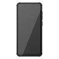 Anti-Slip Samsung Galaxy A21s Hybrid Skal med Stativ - Svart