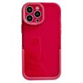 Dubbla Stativ iPhone 14 Pro Max Hybridskal - Röd