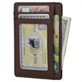 Antimagnetisk RFID Plånbok / Korthållare - Brun