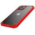 Anti-Shock iPhone 14 Pro Max Hybrid Skal - Kolfiber - Röd