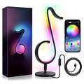 Musiknot App-Kontrollerad RGB-Lampa - 20W - Svart
