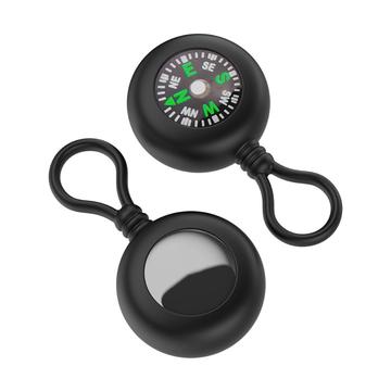 Apple AirTag 1/2 Silikonfodral med kompass - Svart