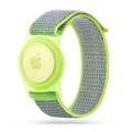 Apple AirTag Tech-Protect nylonarmband för barn - Lime