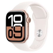 Apple Watch 10 GPS MWWJ3QN/A - Sportarmband i aluminium, Light Blush, M/L, 42mm - Roséguld
