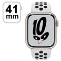 Apple Watch Nike 7 LTE MKJ33FD/A - Aluminiumboett, Pure Platinum/Black Sportband, 41mm