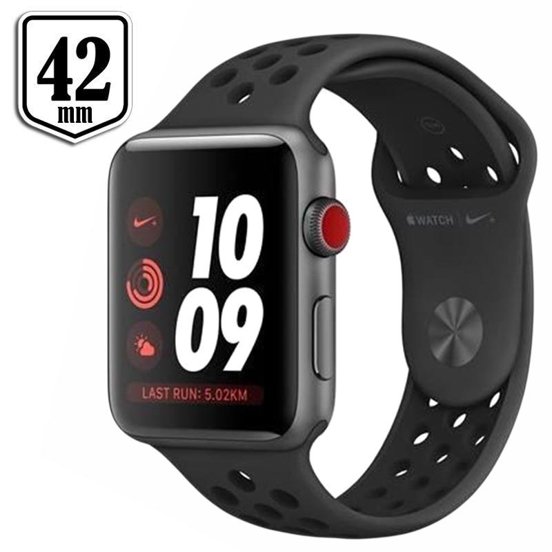 Apple Watch Series 3 Nike+ 42mm GPS Silver Aluminum Case Pure  Platinum/Black Sport Band 3D model - Electronics on Hum3D