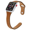 Apple Watch 7/SE/6/5/4/3/2/1 Premium Läderarmband - 41mm/40mm/38mm - Brun