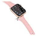 Apple Watch 7/SE/6/5/4/3/2/1 Premium Läderarmband - 41mm/40mm/38mm - Rosa
