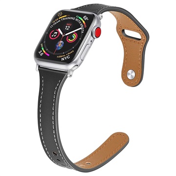 Apple Watch 7/SE/6/5/4/3/2/1 Premium Läderarmband - 45mm/44mm/42mm