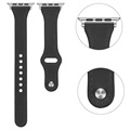 Apple Watch 7/SE/6/5/4/3/2/1 Premium Läderarmband - 45mm/44mm/42mm - Svart