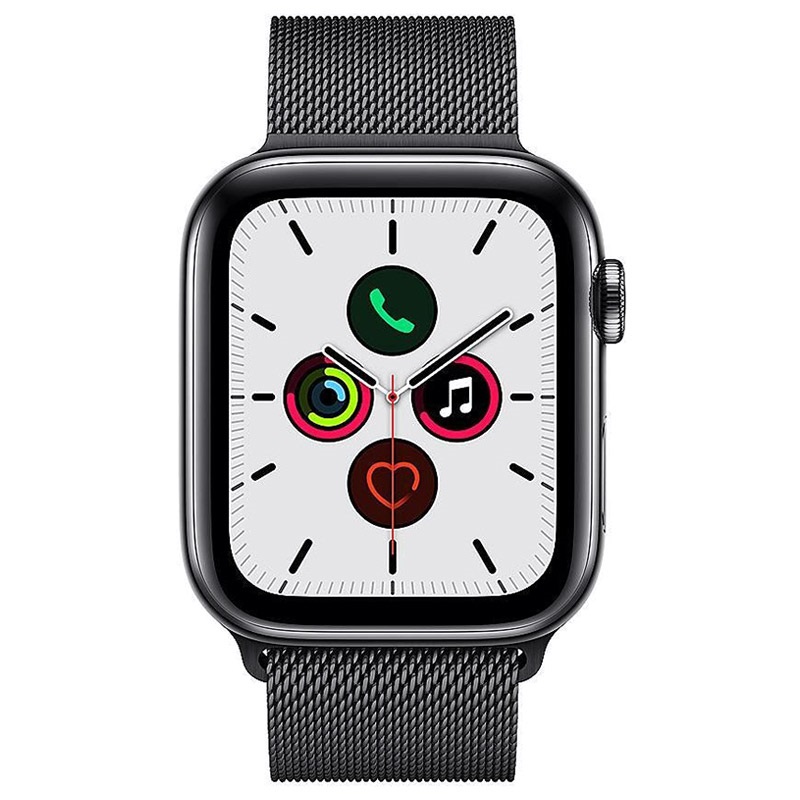 Apple Watch Series 5 LTE MWWL2FD/A - Rostfritt Stål, Milanesisk Loop, 44mm