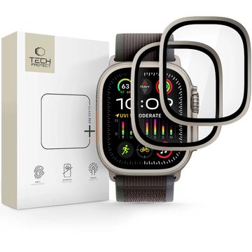 Apple Watch Ultra/Ultra 2/Ultra 3 Tech-Protect Glasring Skärmskydd av härdat glas - 9H, 2 st. - Titan