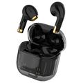 Apro 11 trådlösa Bluetooth-hörlurar med stereoljud och låg fördröjning Sportheadset med 300 mAh-batteriladdningsfodral - Svart