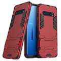 Armor Series Samsung Galaxy S10 Hybrid Skal med Stativ - Röd