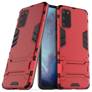 Armor Series Samsung Galaxy S20+ Hybrid Skal med Stativ - Röd