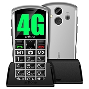 Artfone A400 Mobil för Äldre - 4G, Dual SIM, SOS - Grå