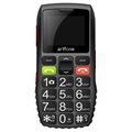Artfone C1 Mobiltelefon för Äldre med SOS - Dual SIM - Svart / Grå