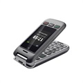 Artfone G6 Flip Mobiltelefon för Äldre - 3G, Dubbel Display, SOS - Grå