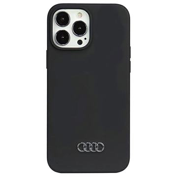 iPhone 13 Pro Max Audi Metal Logo Silikonskal - Svart