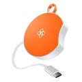 B-31 15W trådlös laddare med utdragbar USB-C-kabel - orange