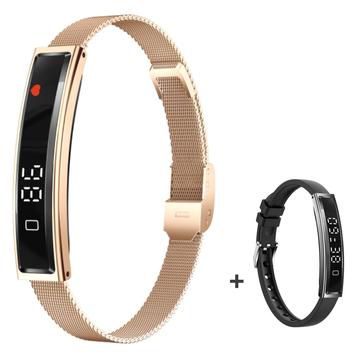 B3 Smart Armband / Fitness Tracker med två remmar - Guld