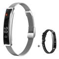 B3 Smart Armband / Fitness Tracker med två remmar - Silver