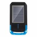 BG-1706 USB+Solar uppladdningsbara cykellampor Vattentäta 6 ljuslägen Dubbel strålkastare för cykel med hornlarm - Blå