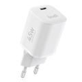 BUDI AC020EW GaN snabb USB-C-laddare 45W - vit