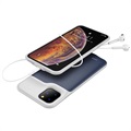 iPhone 11 Pro Max Backup Batteriskal - 6500mAh - Mörkblå / Grå