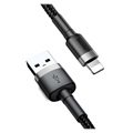 Baseus Cafule USB 2.0 / Lightning Kabel - 2m - Svart / Grå