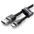 Baseus Cafule USB 2.0 / Typ-C Kabel CATKLF-AG1 - 0.5m - Svart / Grå