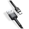 Baseus Cafule USB 2.0 / Typ-C Kabel CATKLF-AG1 - 0.5m - Svart / Grå