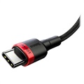 Baseus Cafule USB-C Kabel - 2m - Röd / Svart