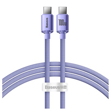 Baseus Crystal Shine USB-C / USB-C Kabel CAJY000605 - 1.2m - Lila