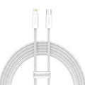 Baseus Dynamic Series Nylonflätad USB-C till Lightning-kabel - 20W, 2m - Vit