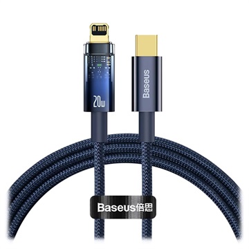 Baseus Explorer USB-C / Lightning Kabel 20W - 1m - Blå