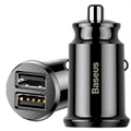 Baseus Grain Mini Smart Dubbel USB Billaddare - 3.1A - Vit