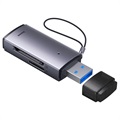 Sandberg SD / MicroSD Kortläsare - USB-A / USB-C / MicroUSB - Silver