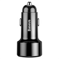 Baseus Magic USB Och USB-C QC&PD Billaddare - 45W - Svart